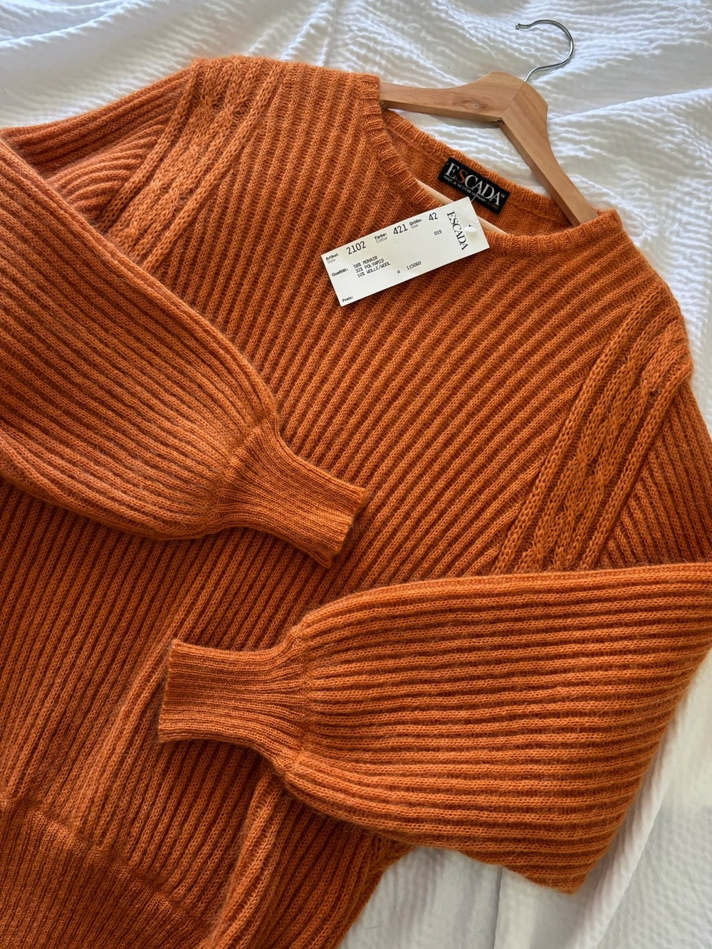 Escada 80’s Batwing Chunky Mohair Blend Sweater